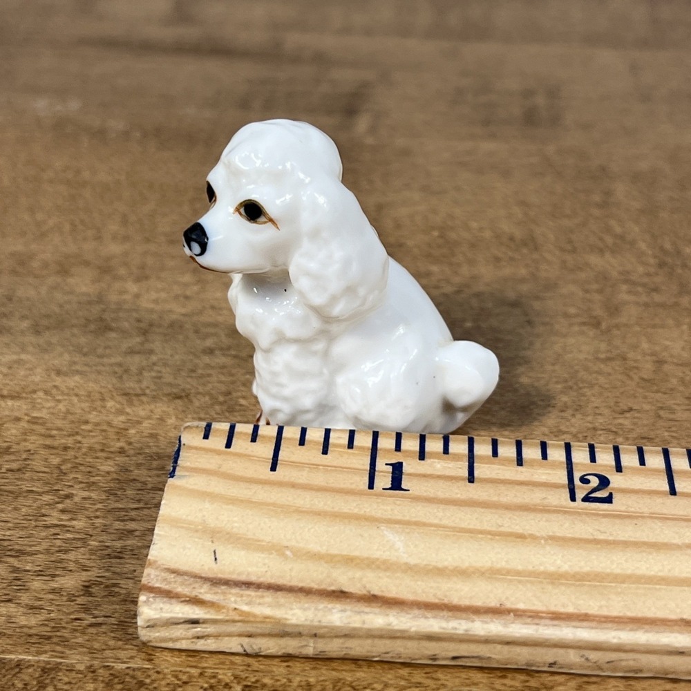 Vintage Miniature Poodle Figurine Bone China Japan - Picture 6 of 7